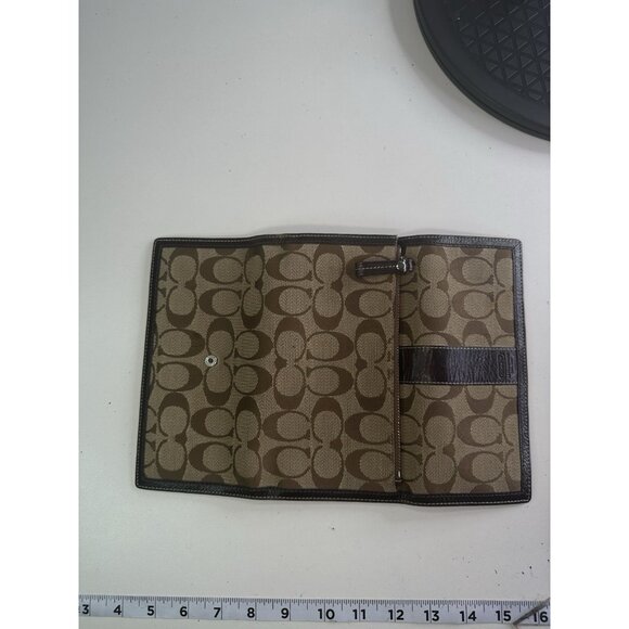 Coach Signature Checkbook Wallet Brown - Picture 4 of 10